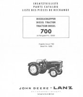 John Deere-LANZ 700 Ersatzteilliste