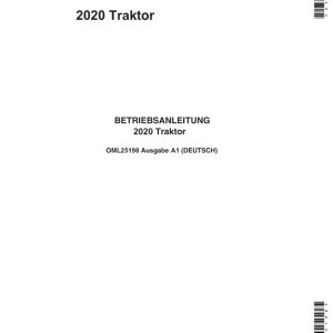 Alternative view of John Deere 2020 Betriebsanleitung
