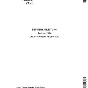 Alternative view of John Deere 2120LS Betriebsanleitung