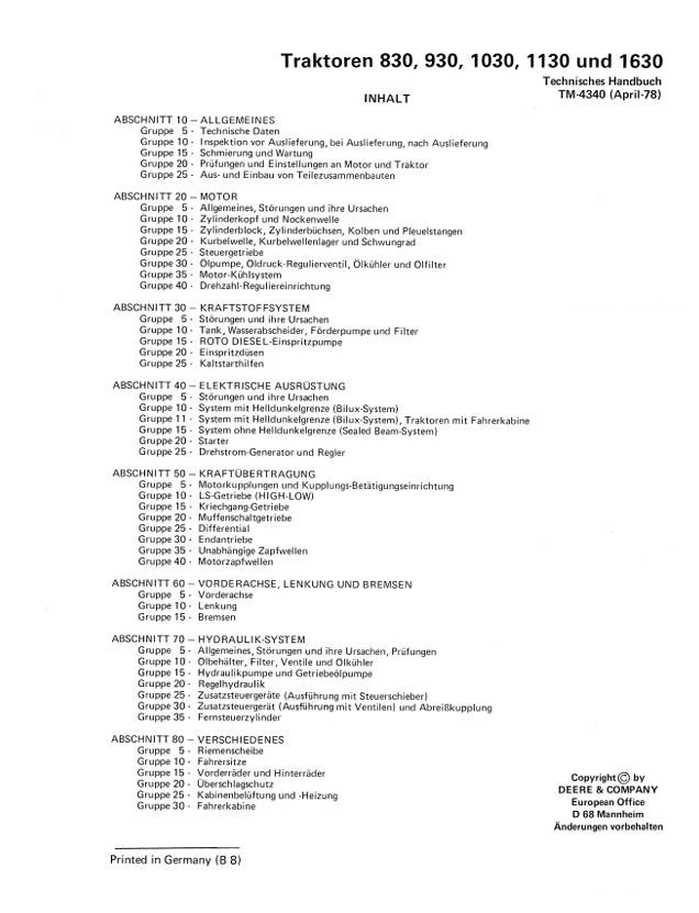 830 930 1030 1130 1630 Werkstatthandbuch – Bild 3