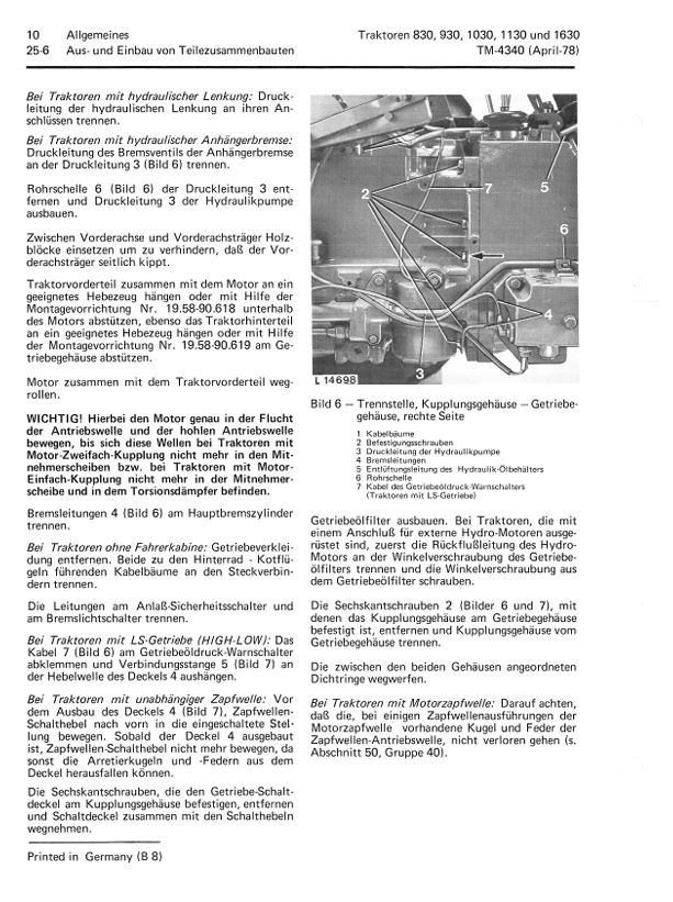 830 930 1030 1130 1630 Werkstatthandbuch – Bild 5