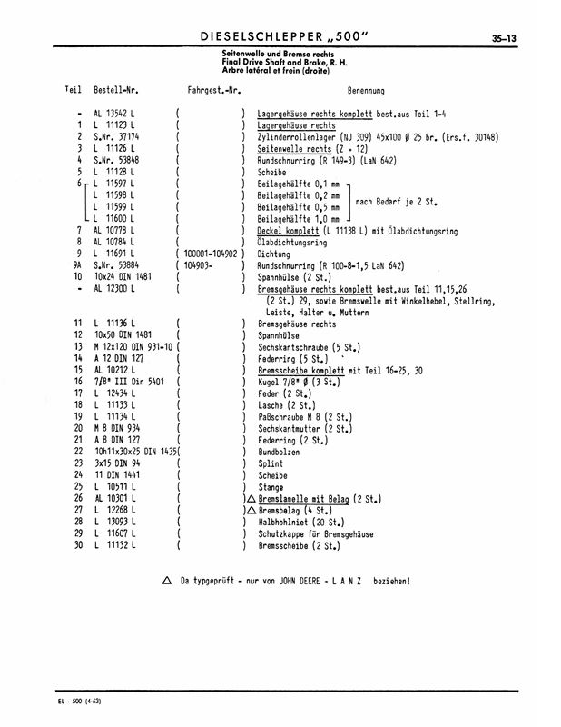 John Deere-LANZ 500 Ersatzteilliste – Bild 5