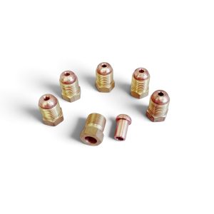 6x Druckschraube MS Zoll + Lötnippel 6mm