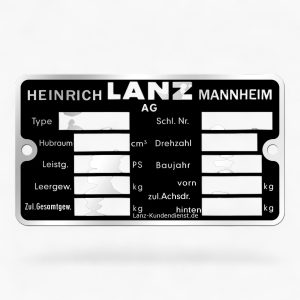 Typschild Nachkrieg